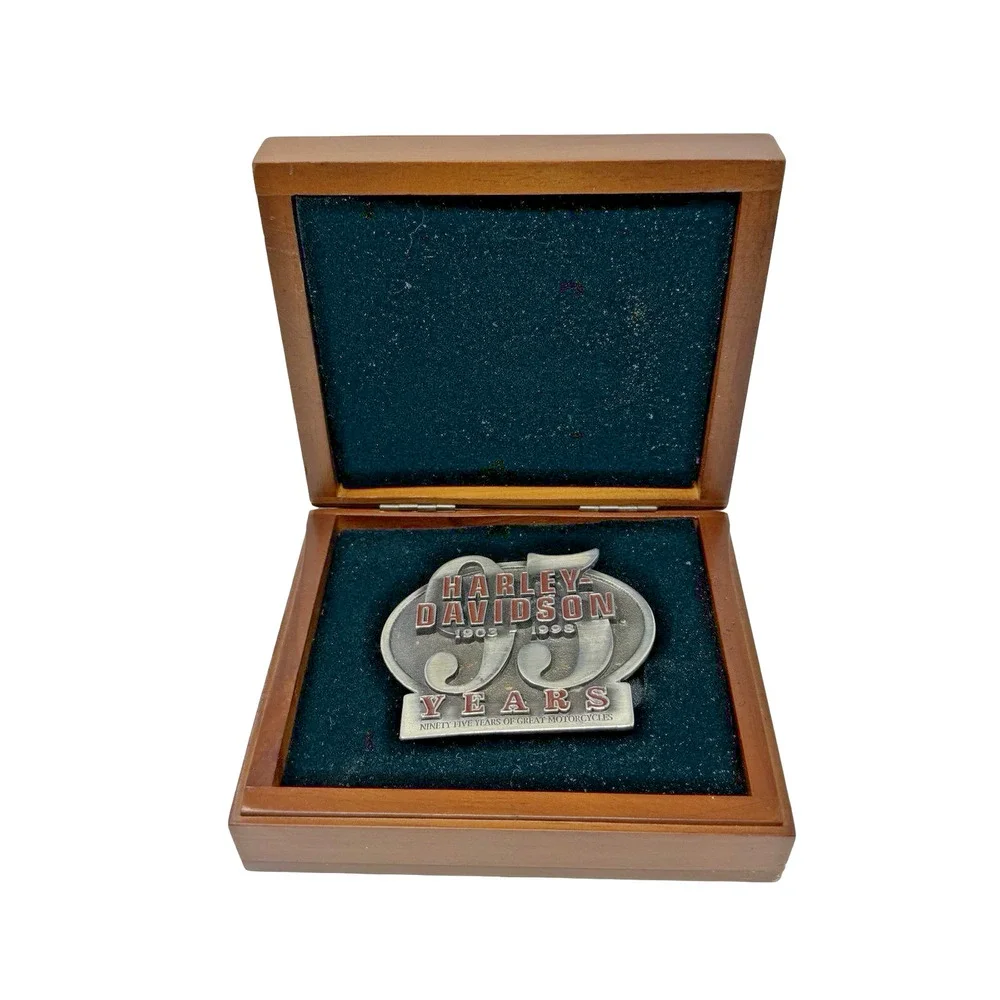 1997 Harley-Davidson 95th Anniversary Belt Buckle with Box Limited Edition EUC
